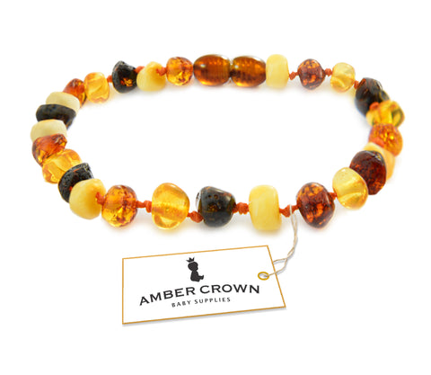 Amber Teething Bracelet / Anklet (Multi-Color)